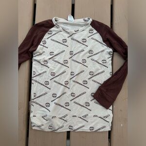 kate quinn bamboo shirt size 4t baseball